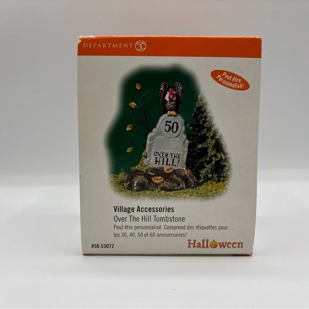 Department 56 2002 Snow Village Halloween Over The Hill Tombstone‎ 56.53072
